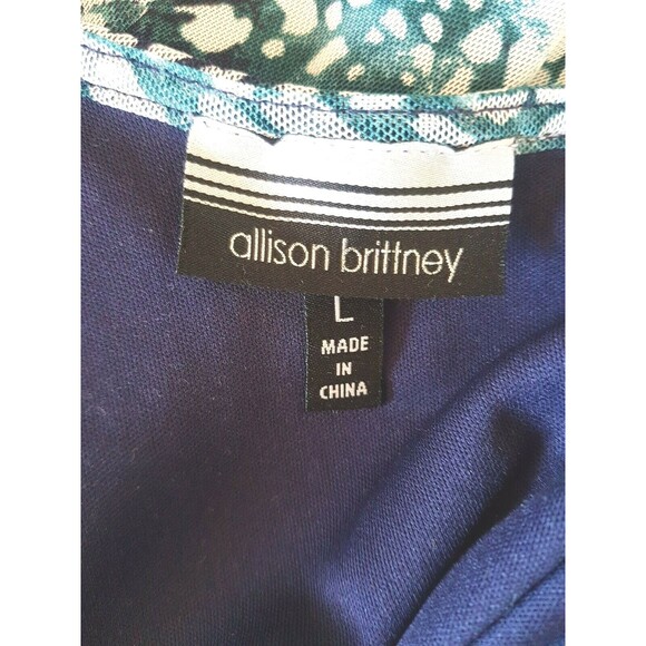 Allison britney Womens Dress Sz Large Coastal Artsy Nautical Beach Modern Casual - Picture 4 of 13